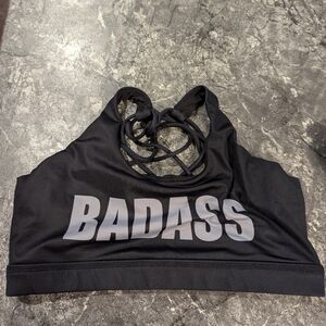 Black Badass butterfly back Bra